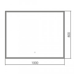 Зеркало ABBER See AG6108SXL-1.0 с подсветкой, сенсорный выключатель, диммер