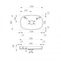 Раковина накладная ABBER Stein AS2601 белая матовая