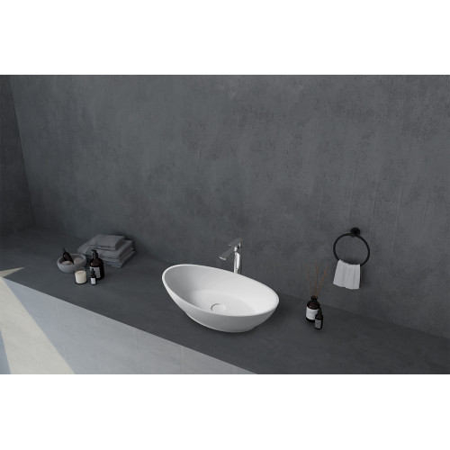 Раковина накладная ABBER Stein AS2610 белая матовая