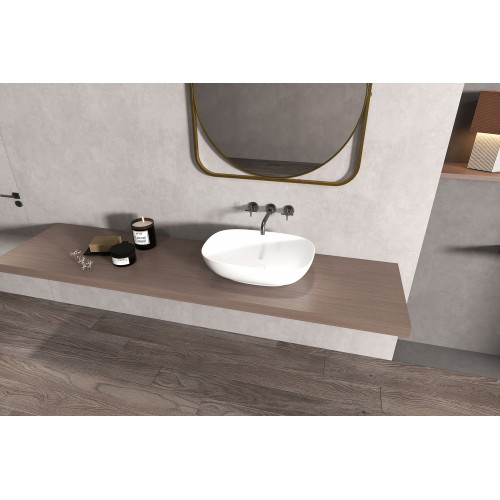 Раковина накладная ABBER Stein AS2637 белая матовая