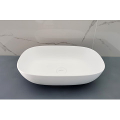 Раковина накладная ABBER Stein AS2637 белая матовая