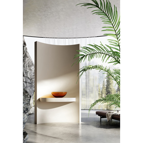 Раковина накладная прозрачная ABBER Kristall AT2806Opal коричневая