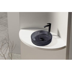 Раковина накладная стеклянная ABBER Glas AK2301B черная