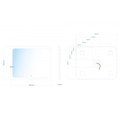 Зеркало ABBER See AG6109SL-1.0 с подсветкой, сенсорный выключатель, диммер
