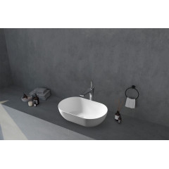 Раковина накладная ABBER Stein AS2611 белая матовая