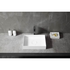 Раковина накладная ABBER Stein AS2621 белая матовая