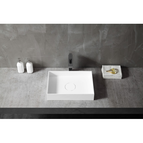 Раковина накладная ABBER Stein AS2621 белая матовая