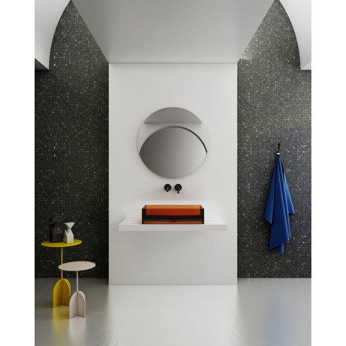 Раковина накладная прозрачная ABBER Kristall AT2803Opal коричневая