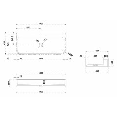 Раковина подвесная ABBER Stein AS2652-1.0 белая матовая