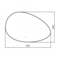 Зеркало ABBER Kontur AG6301SC-0.92 с подсветкой, бесконтактный выключатель, диммер