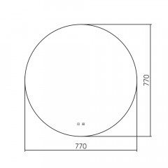 Зеркало ABBER Mond AG6203S-0.77 с подсветкой, сенсорный выключатель, диммер, датчик присутствия
