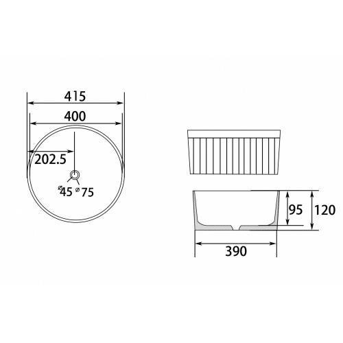 Раковина накладная ABBER Bequem AC2114 белая