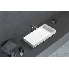 Раковина накладная ABBER Stein AS2622 белая матовая