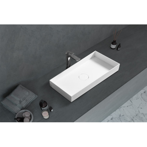 Раковина накладная ABBER Stein AS2622 белая матовая