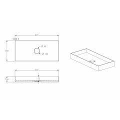 Раковина накладная ABBER Stein AS2622 белая матовая