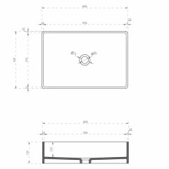 Раковина накладная прозрачная ABBER Kristall AT2803Saphir синяя