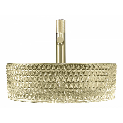 Раковина накладная стеклянная ABBER Glas AK2301GG золото