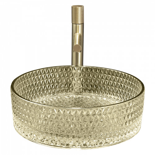 Раковина накладная стеклянная ABBER Glas AK2301GG золото