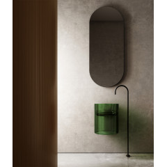 Раковина подвесная прозрачная ABBER Kristall AT2704Emerald зеленая