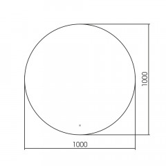 Зеркало ABBER Mond AG6203SL-1.0 с подсветкой, сенсорный выключатель, диммер
