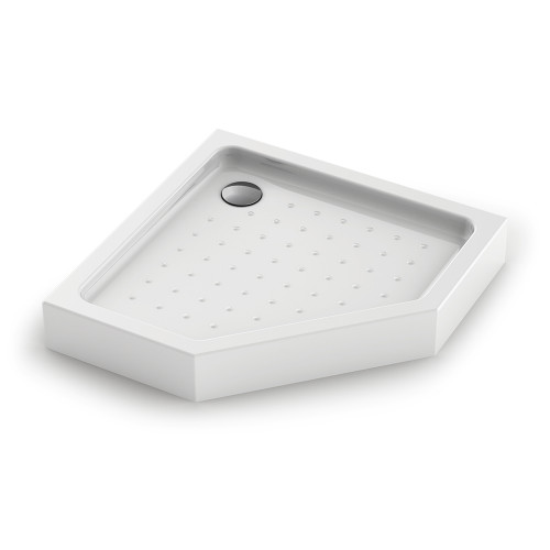 Душевой поддон пятиугольный (трапеция) Veconi Tezeo Acrylic TZ-53, 800x800x150, акрил, белый