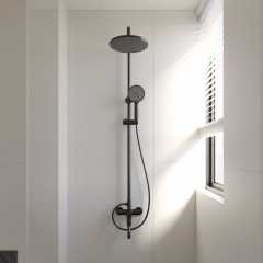 Душевая стойка TURI, чёрный матовый