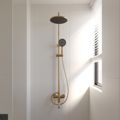 Душевая стойка TURI, золото брашинг