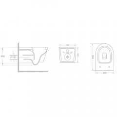 Унитаз подвесной Veconi Moro VMO-48TGr