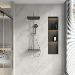 Душевая стойка FOSSA, графит брашинг