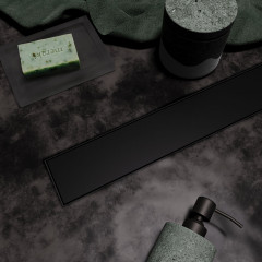 Душевой лоток Veconi Stesso Black 900