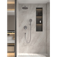 Встраиваемая душевая система TEORA, Графит брашинг