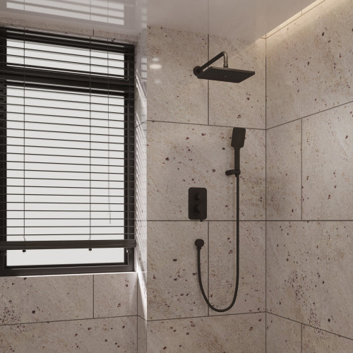 Встраиваемая душевая система VERONA, Чёрный матовый