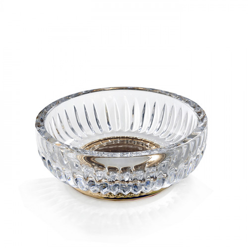 3SC Elegance Мыльница настольная, цвет: прозрачный хрусталь/золото 24к. opaco
