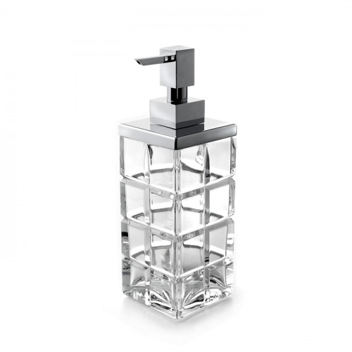 3SC Palace Дозатор для жидкого мыла, настольный, цвет: прозрачный хрусталь/Satin Nickel