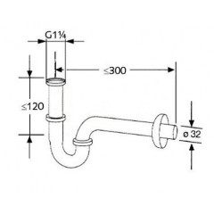 KLUDI 1026505-00 сифон для раковины