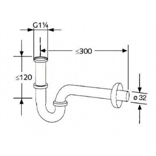 KLUDI 1026505-00 сифон для раковины