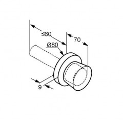Вентиль KLUDI JOOP для скрытого монтажа, рукоятка, втулка, отражатель (хром/хр.зел) 55815H705
