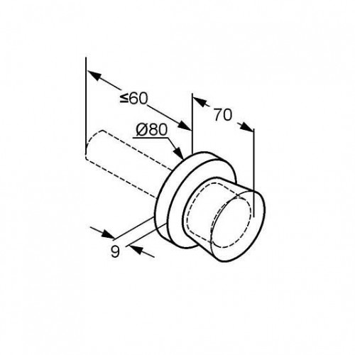 Вентиль KLUDI JOOP для скрытого монтажа, рукоятка, втулка, отражатель (хром/хр.зел) 55815H705