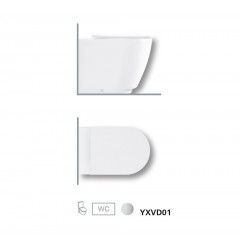 HATRIA Fusion YXVD01 - Унитаз напольный | приставной 54*35 см