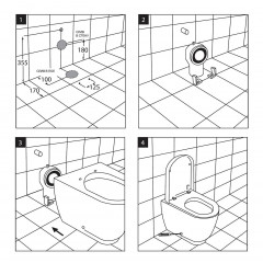 HATRIA Fusion YXVD01 - Унитаз напольный | приставной 54*35 см