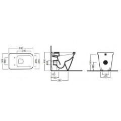 Унитаз напольный HATRIA Erika Pro Q YXHY01