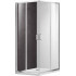AQ ARI KV 08020CH Душевой уголок квадратный, двери раздвижные 800x800x2000 профиль хром, стекло прозрачное (AQ NAA 1142-80)