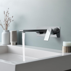 AQ1413CR ЛИРА смеситель для раковины настенный (внешняя и скрытая часть)