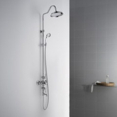 AQ2543CR КЛАССИК термостатическая душевая система с изливом 220мм