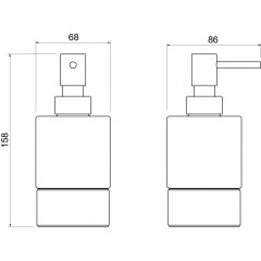 AQ4429MB ЛИРА дозатор настольный, матовый черный
