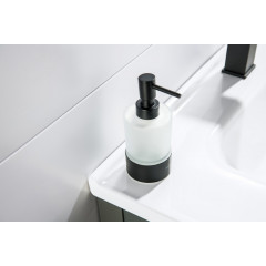 AQ4429MB ЛИРА дозатор настольный, матовый черный