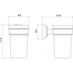 AQ4527CR КЛАССИК стакан с держателем