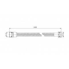 AQ2101MB шланг для душа 160 см нержавейка, матовый черный