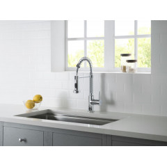 AQ1387CR ЕВРОПА смеситель для кухни 2 jet (профессиональный)