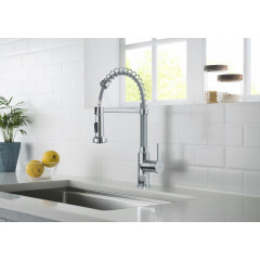 AQ1387CR ЕВРОПА смеситель для кухни 2 jet (профессиональный)